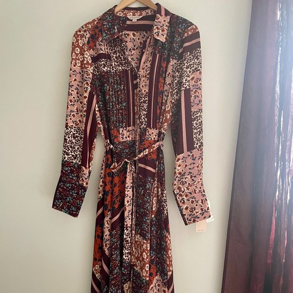 NWT Nanette Lepore Floral Patchwork 70'S Style SIZE 8 - Picture 1 of 5